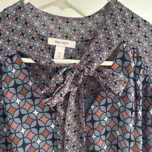 Nine West Blue and Brown Midi Dress - Picture 7 of 10